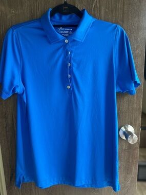 Peter Millar Men's Bright Blue Performance Polo